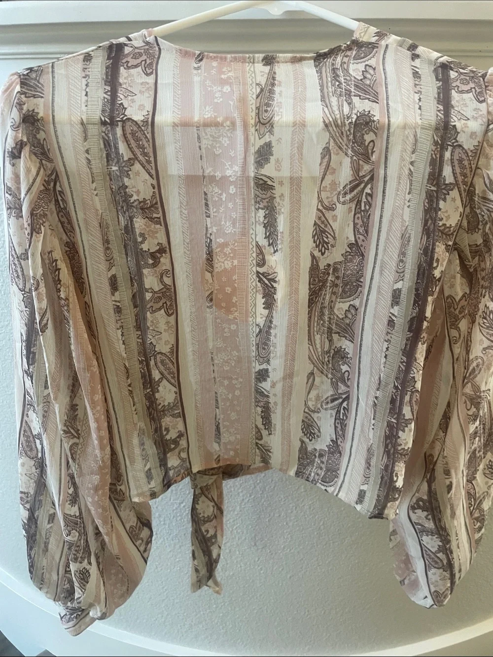 Dusty Pink/ Mauve Tie-Front Overlay